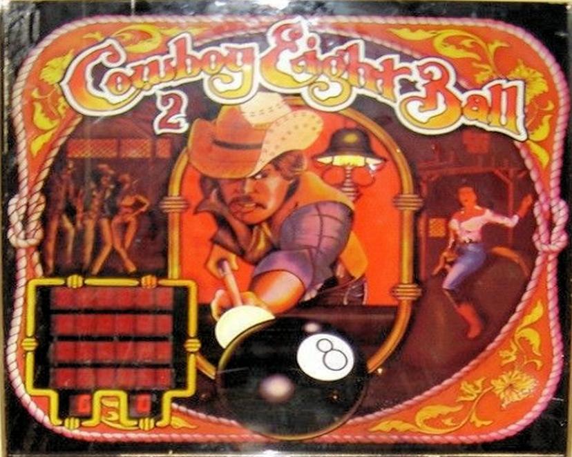 Cowboy Eight Ball 2 backglass