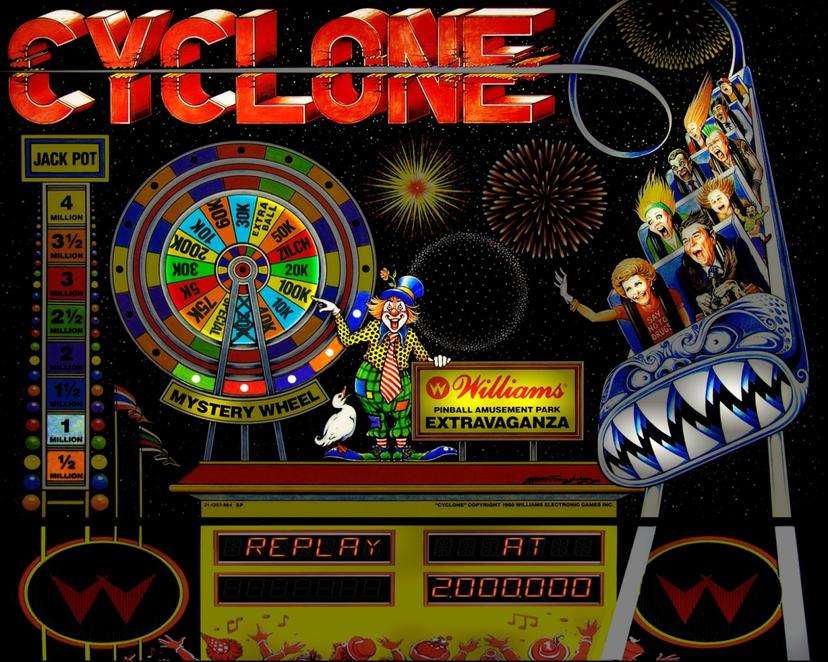 Cyclone backglass