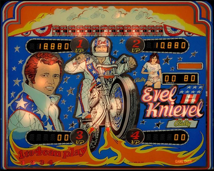 Evel Knievel backglass
