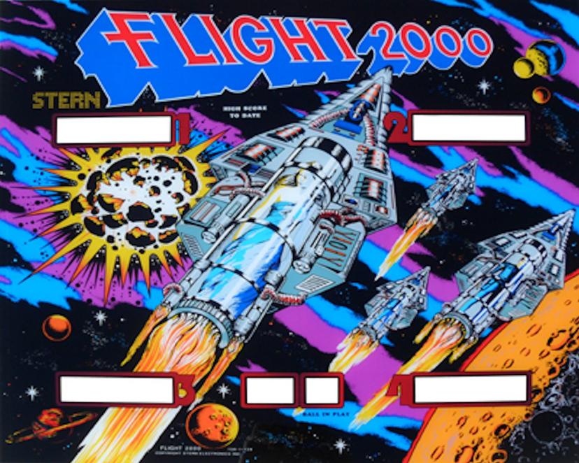 Flight 2000 backglass