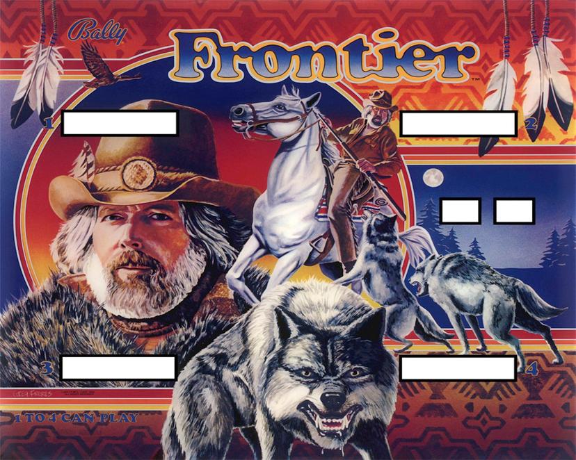 Frontier backglass