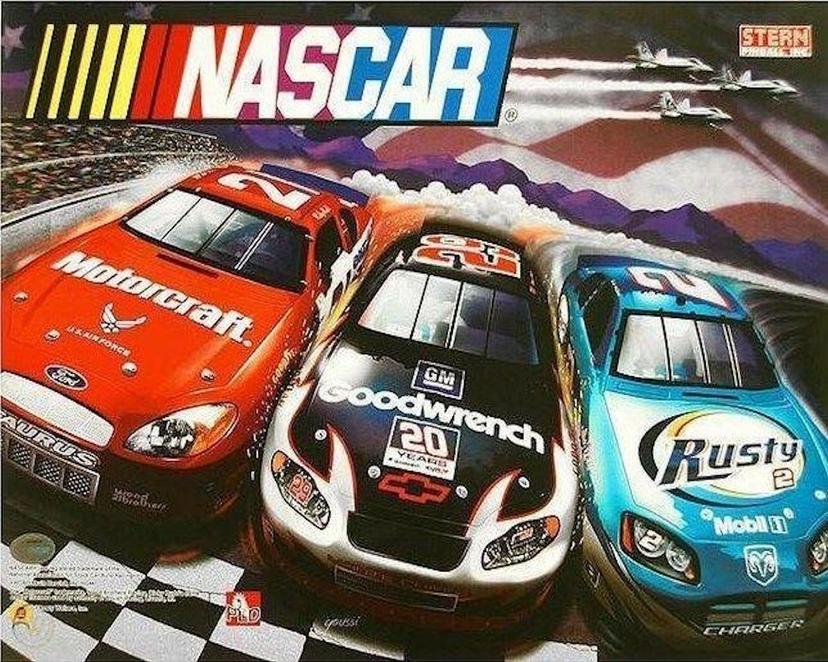 NASCAR backglass