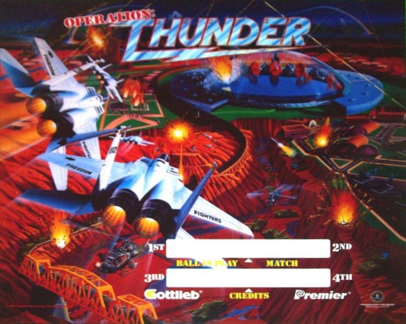 Operation Thunder backglass