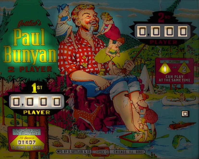 Paul Bunyan backglass