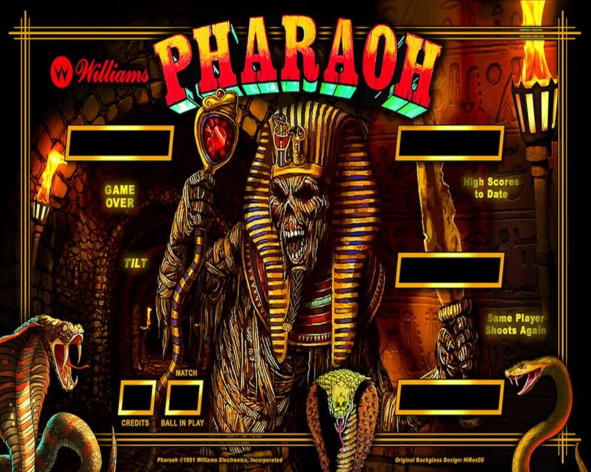 Pharaoh backglass