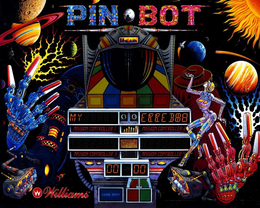Pin•Bot backglass