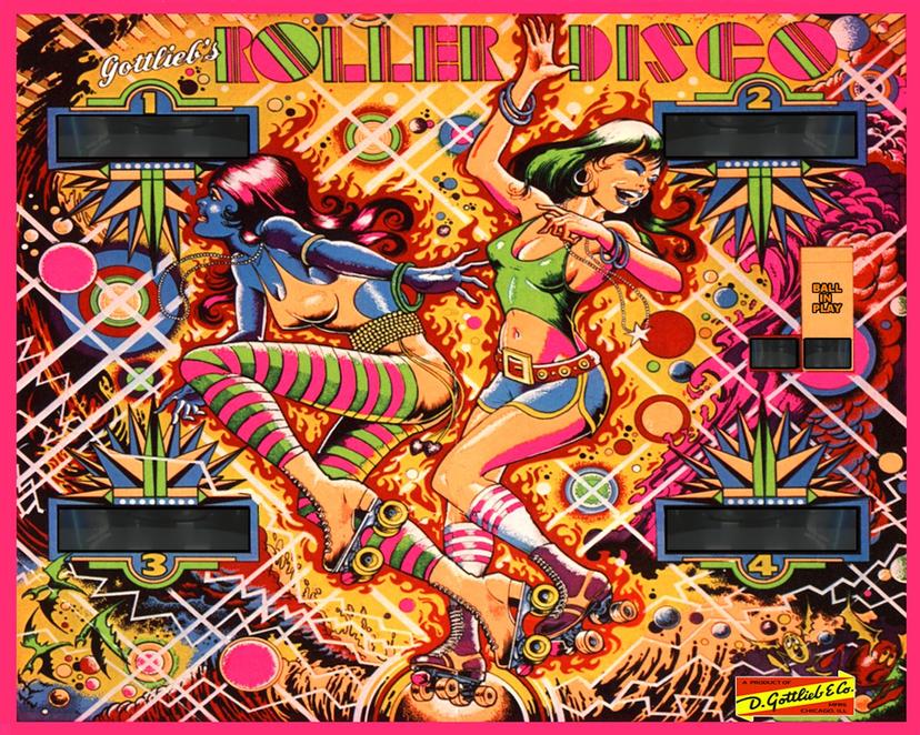 Roller Disco backglass