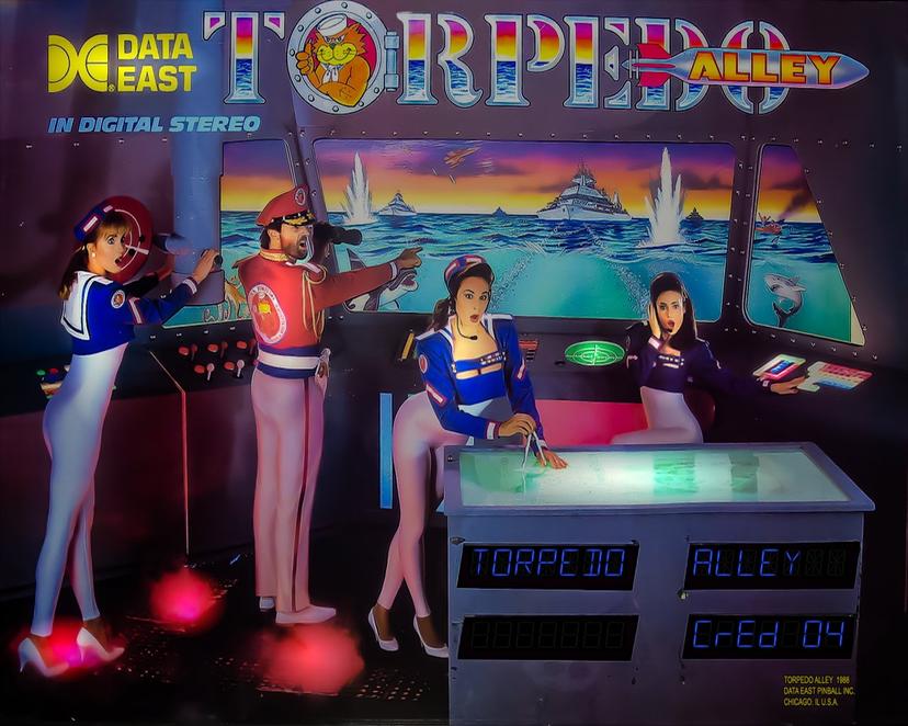 Torpedo Alley backglass