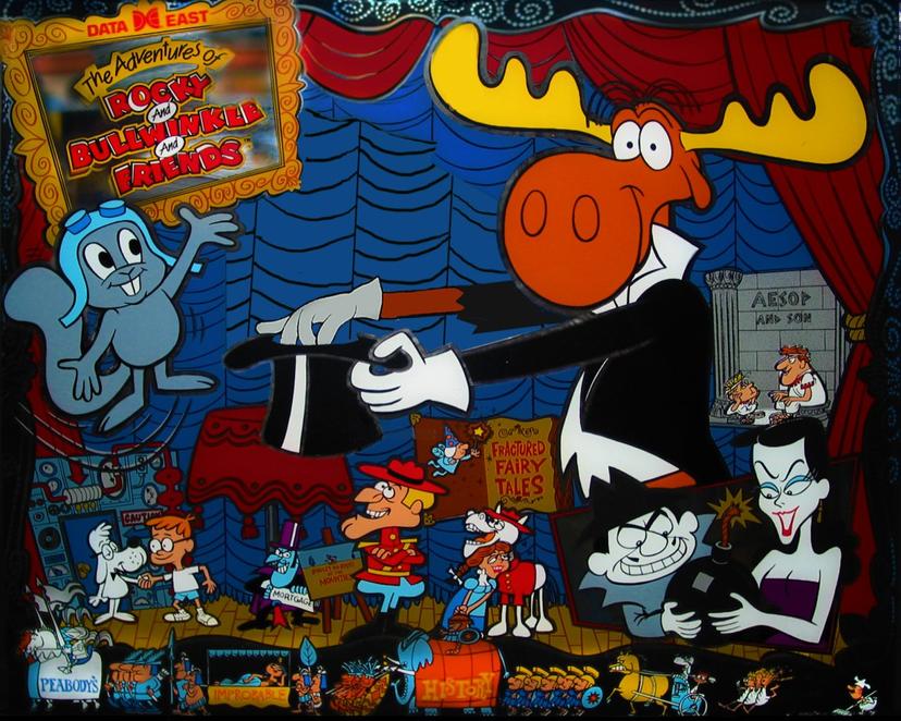 Adventures of Rocky and Bullwinkle and Friends backglass