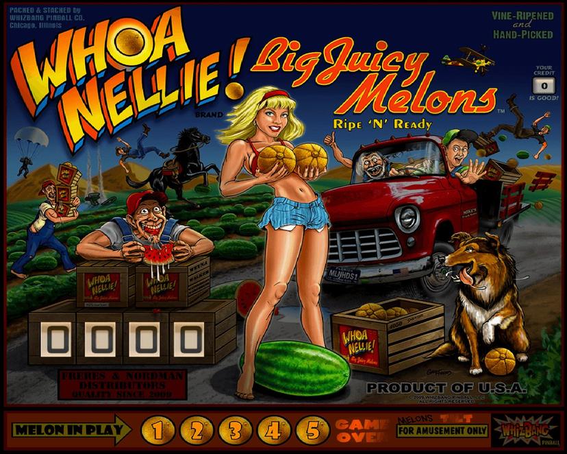Whoa Nellie! Big Juicy Melons backglass